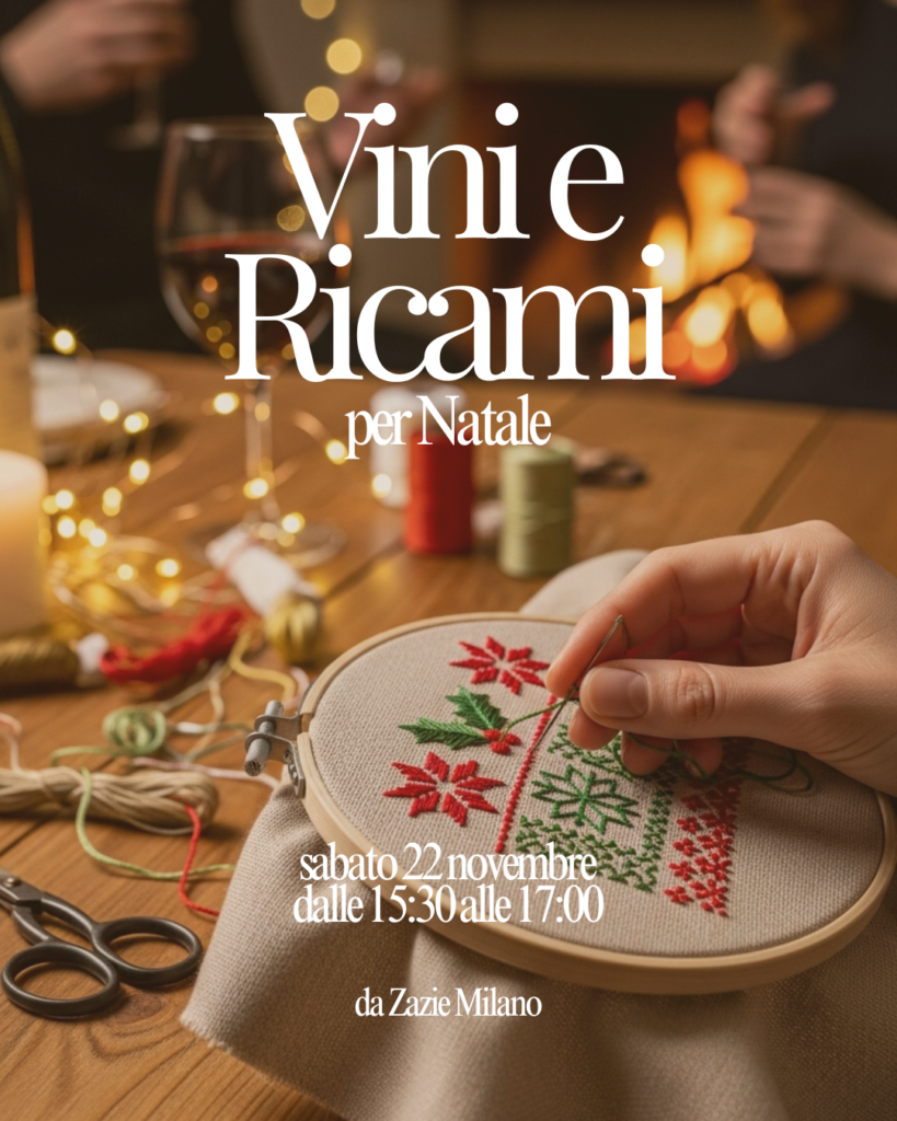 workshop ricamo natale aperitivo milano